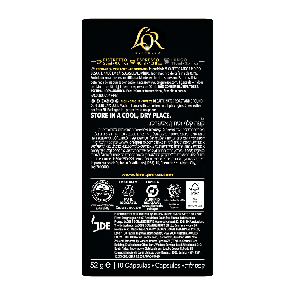 L'OR Ristretto Espresso Capsules